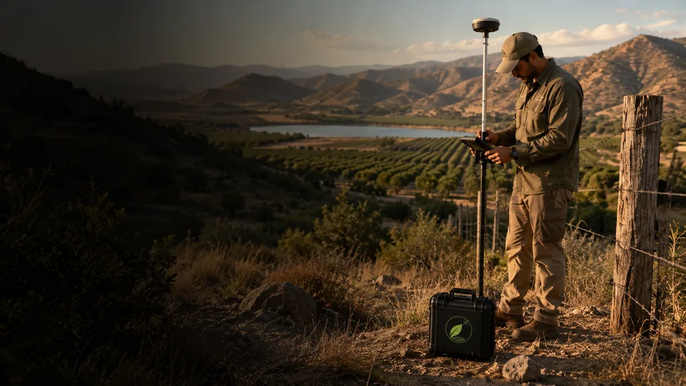 Levantamiento con GNSS para diagnóstico ambiental y territorial de un predio